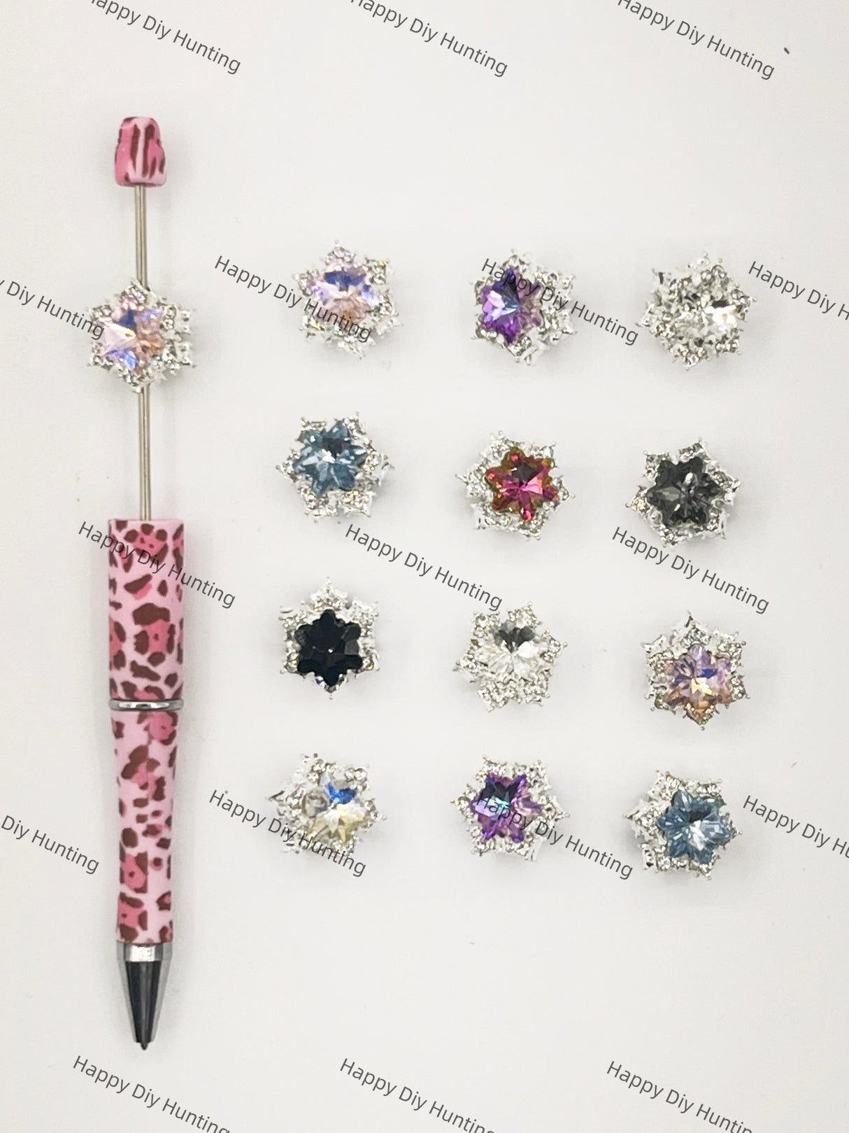 Snowflake Rhinestone Beads