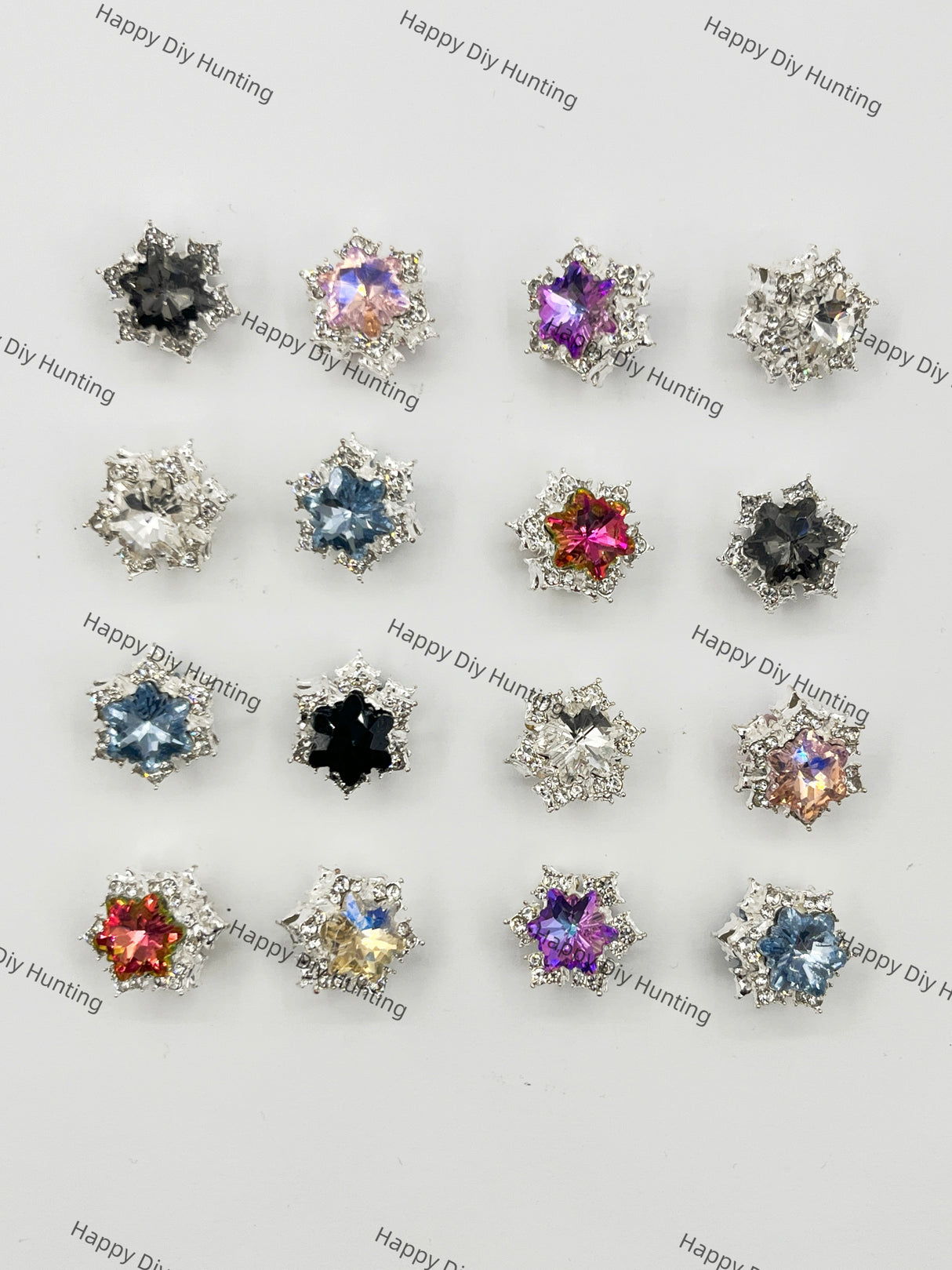 Snowflake Rhinestone Beads