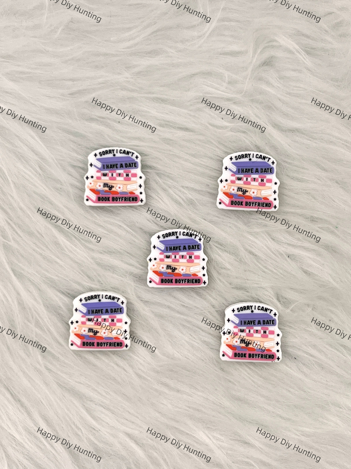 Sorry I Can't I Have A Date With My Book Boyfriend Silicone Focal Beads Wholesale