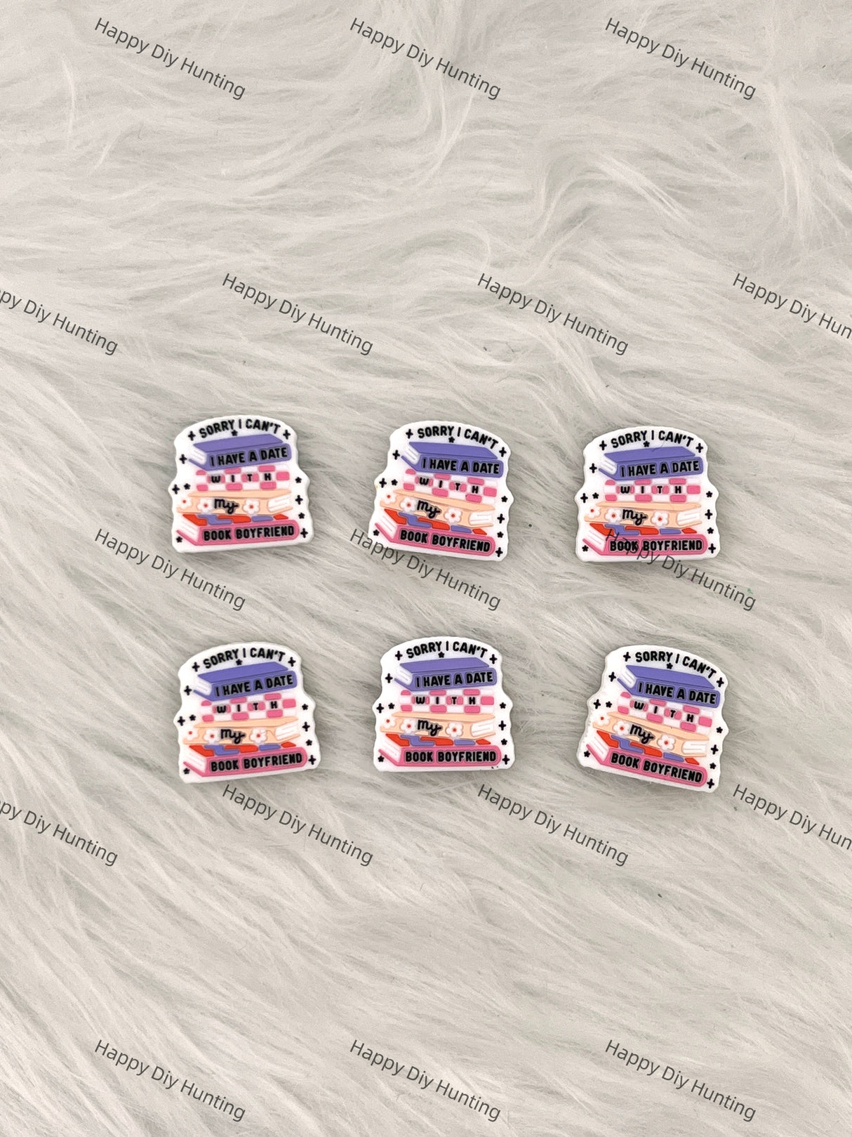 Sorry I Can't I Have A Date With My Book Boyfriend Silicone Focal Beads Wholesale