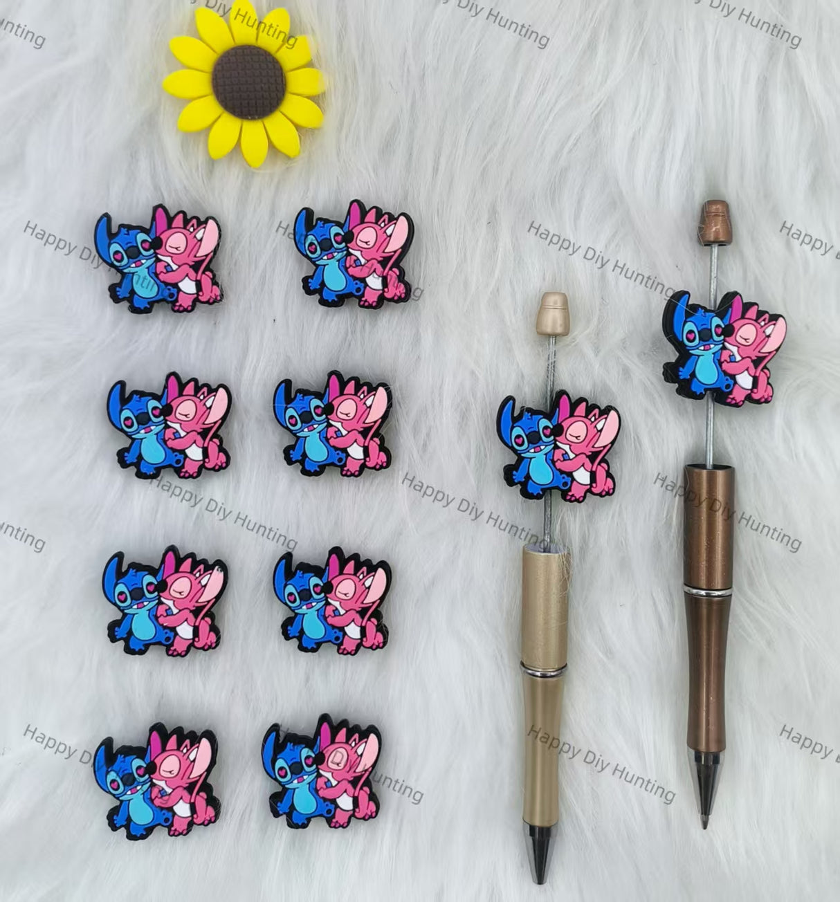 Stitch and Angel silicone focal beads for pens