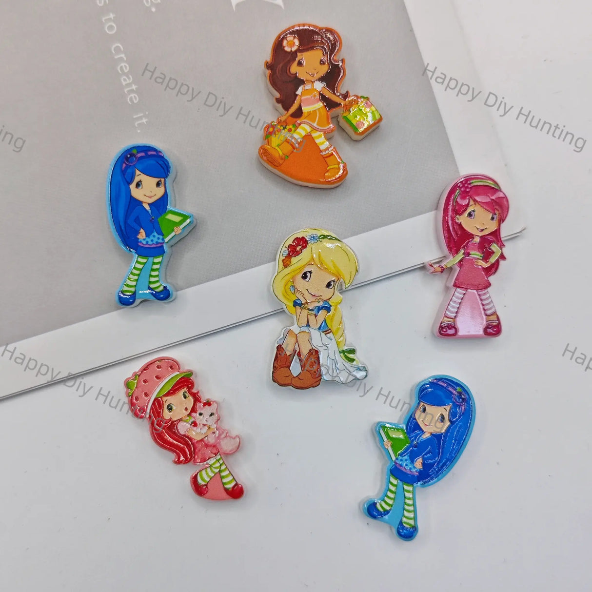 Strawberry Shortcake Printed Acrylic Beads for DIY Beadable Pens & Jewelry