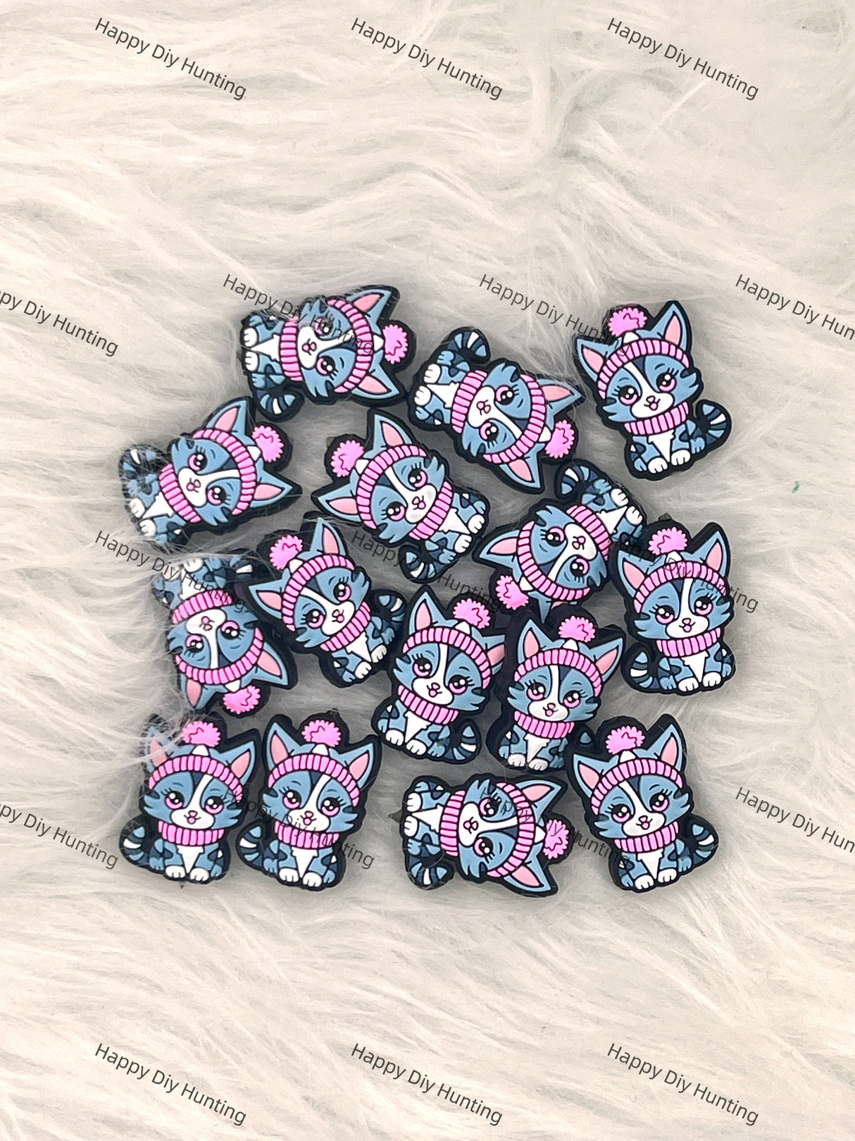Sweet,Cute Kitten Silicone Focal Bead