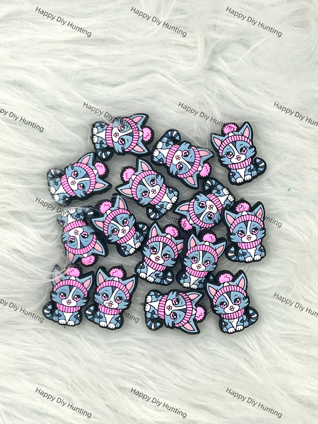 Sweet,Cute Kitten Silicone Focal Bead
