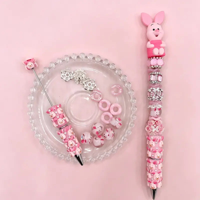 Sweet Pink Pig Beadable Pen Kit