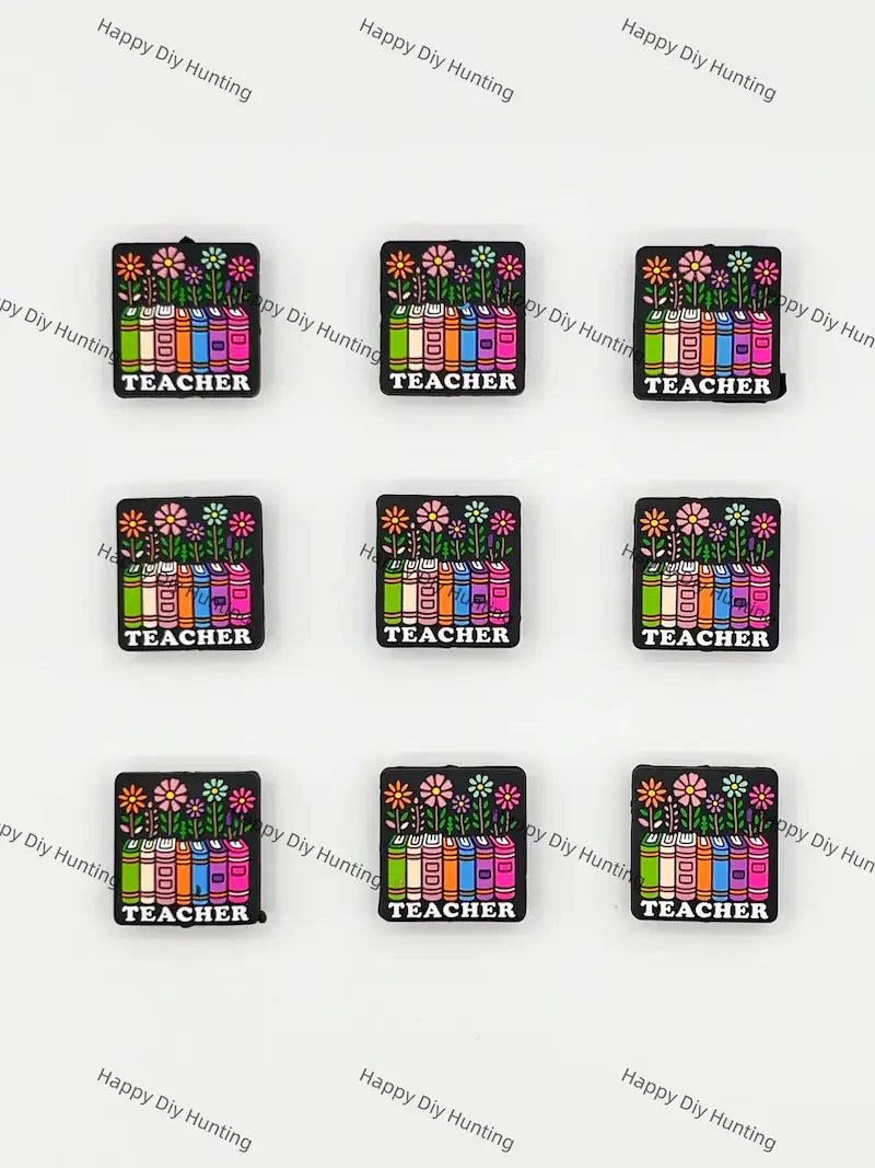 Teacher Theme Silicone Focal Beads Wholesale for Pen DIY