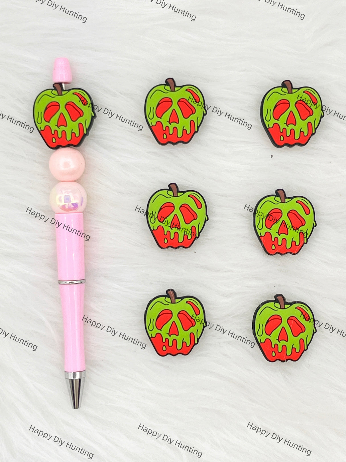 Terrifying Poisonous Apples Silicone Focal Beads Wholesale, silicone focal beads for pens