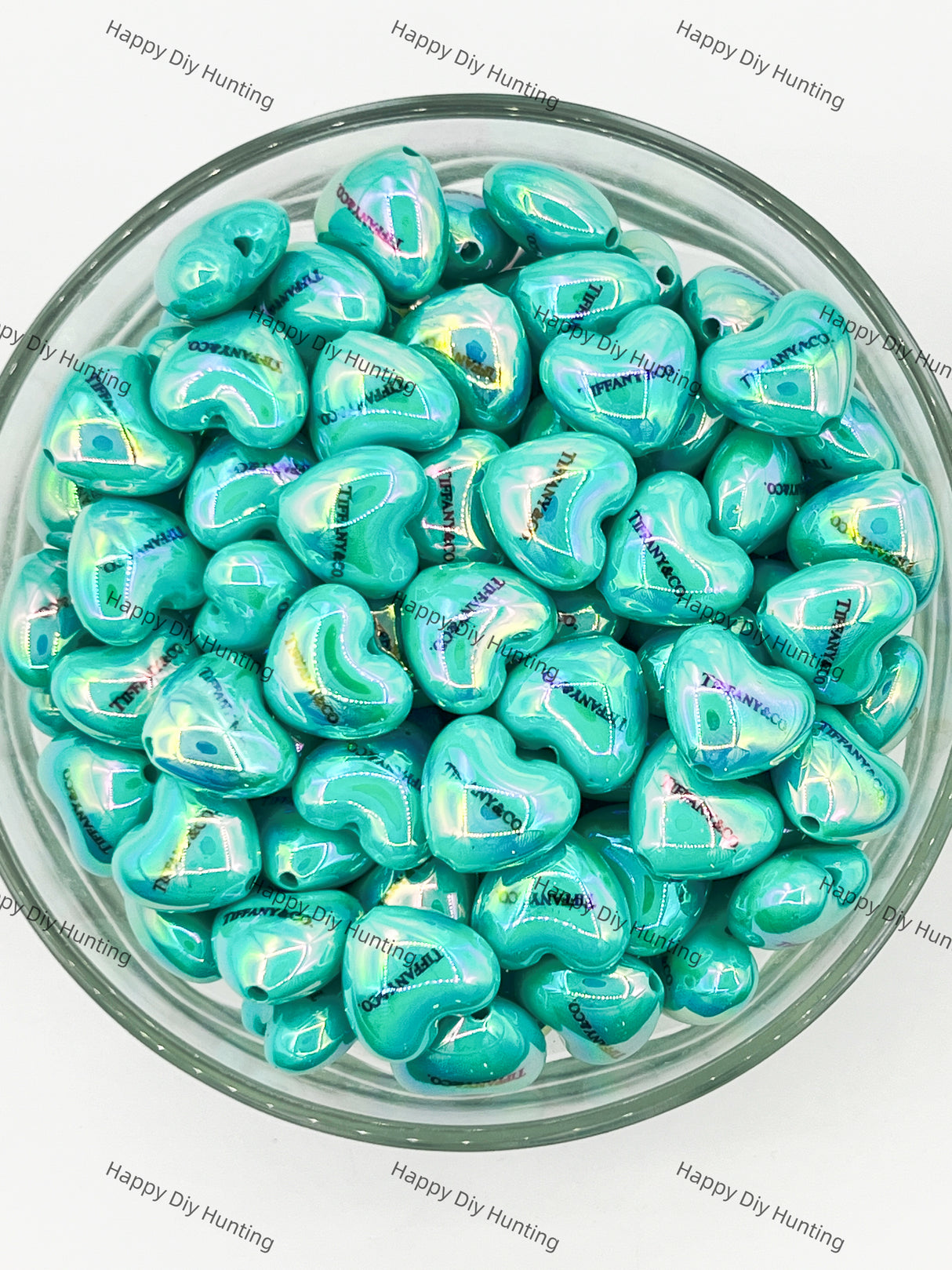 Tiff*ny Heart Acrylic Beads