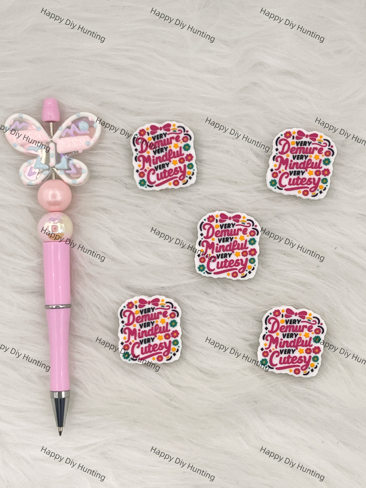 Very Demure Very Mindful Very Cutesy Silicone Focal Beads Wholesale, silicone focal beads for pens