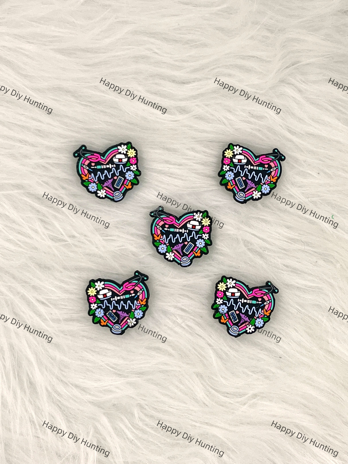 Warm Heart Silicone Focal Bead