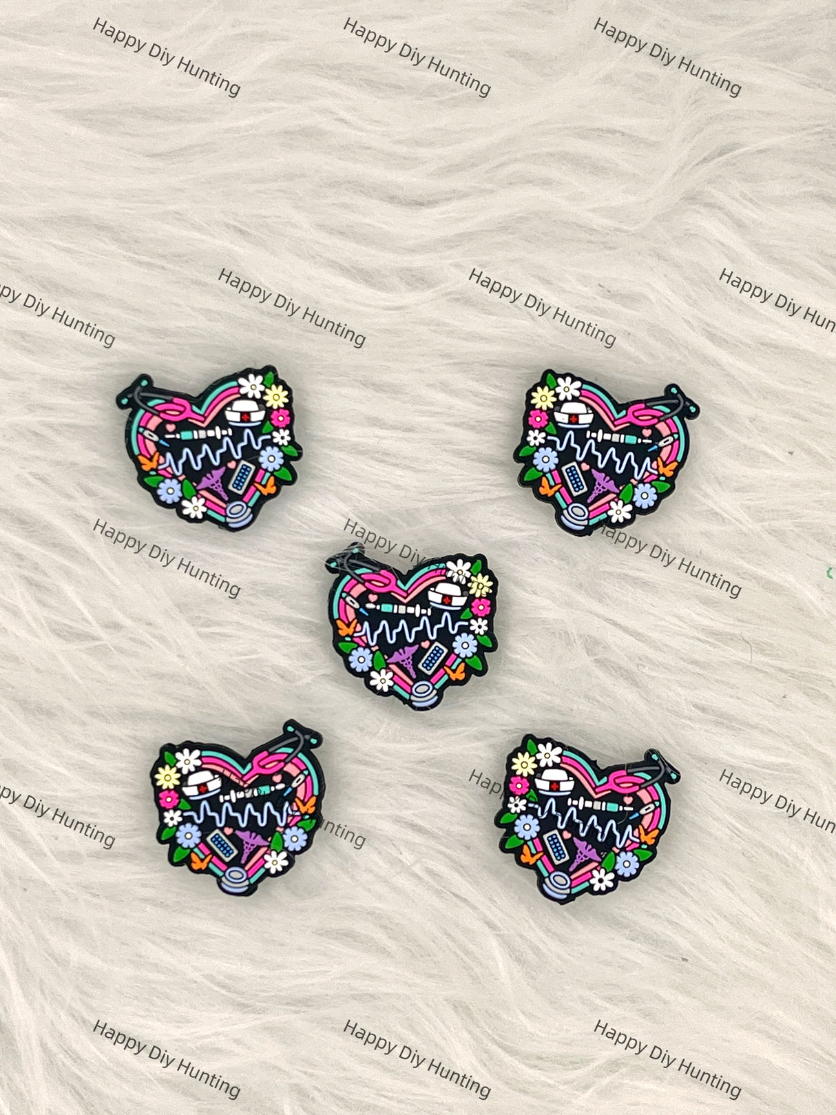 Warm Heart Silicone Focal Bead