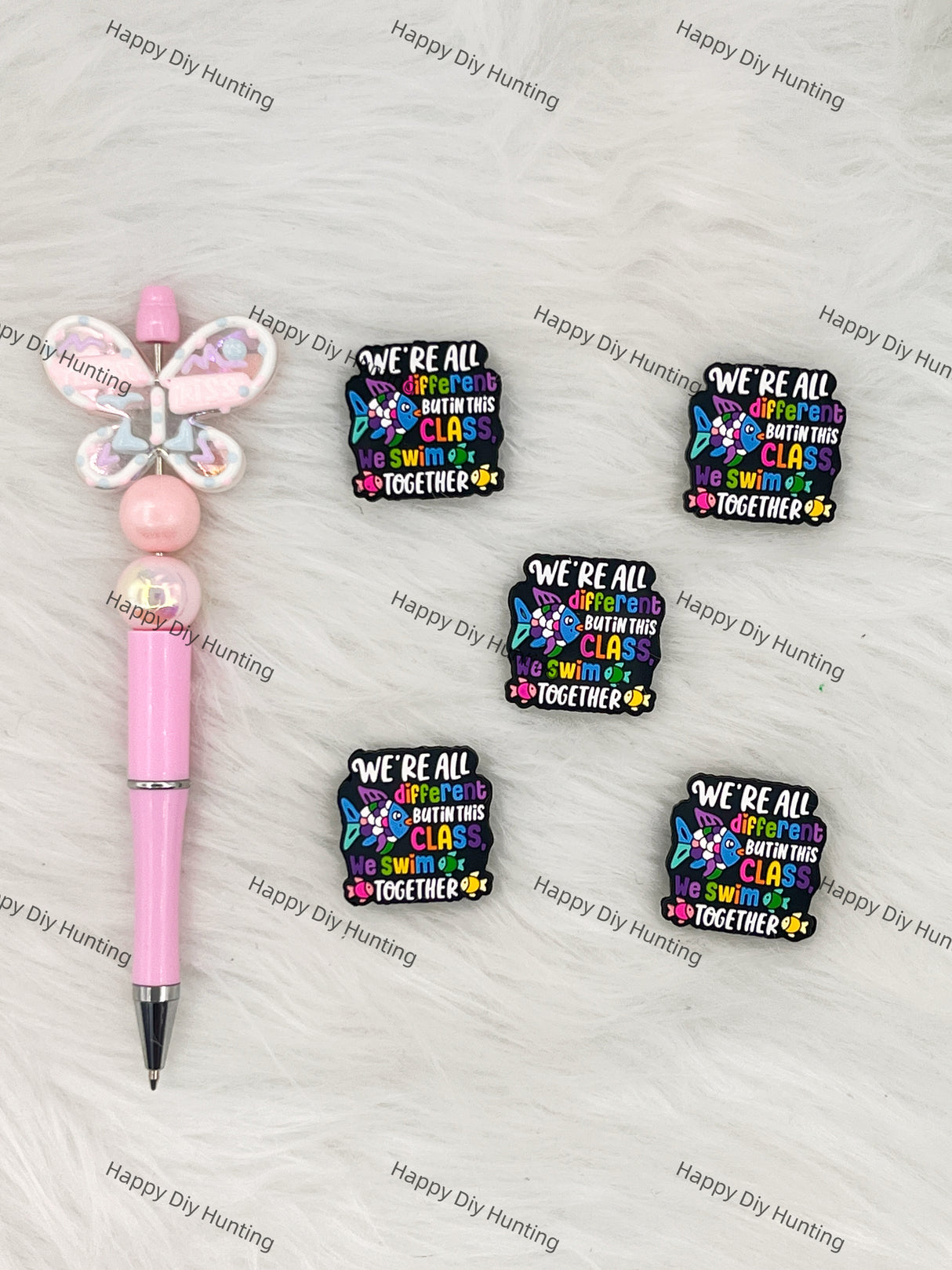 We’re All Different But In This Class We Swim Together Silicone Focal Beads Wholesale, silicone focal beads for pens