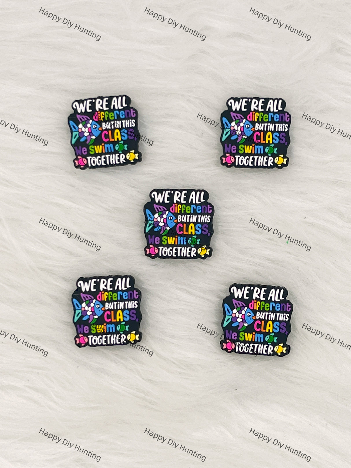 We’re All Different But In This Class We Swim Together Silicone Focal Beads Wholesale, silicone focal beads for pens