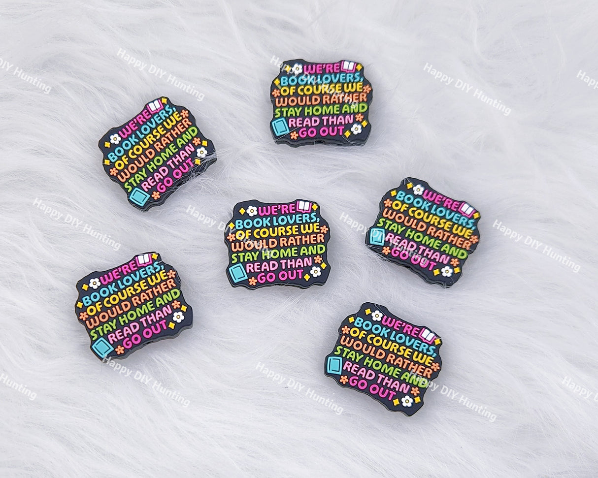 We are Book Lovers,Sayings Focal Beads