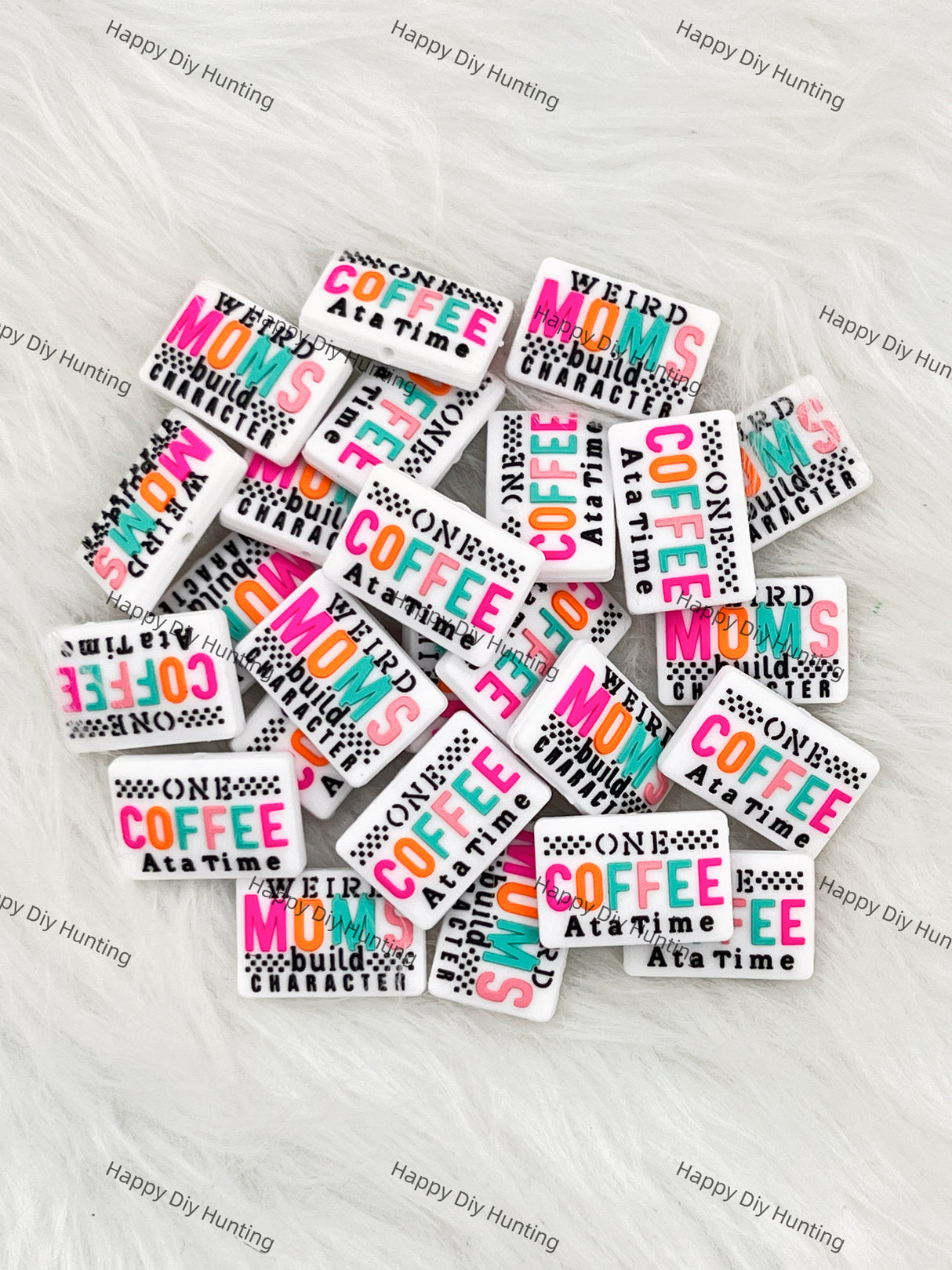 Weird Moms Build Character& One Coffee At a Time Silicone Focal Beads Wholesale, silicone focal beads for pens