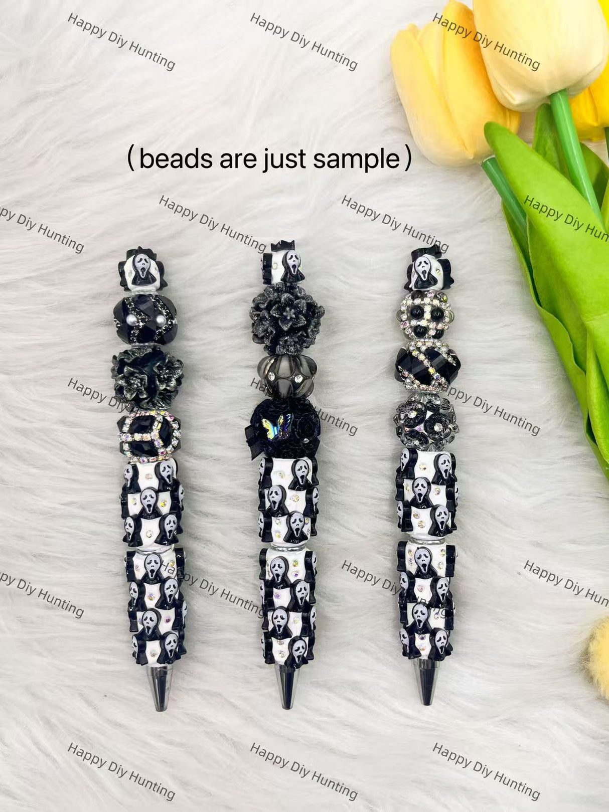 Ghost Face Beadable Pen | Premium DIY Stationery Decor Supplies