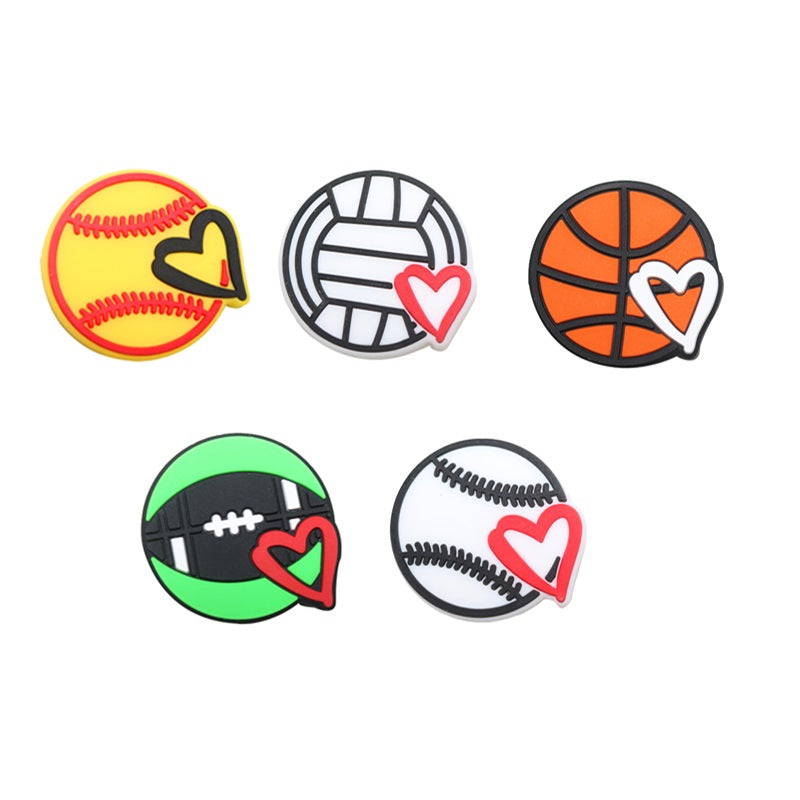 Wholesale sport balls silicone focal beads bulk for DIY beadable pen making
