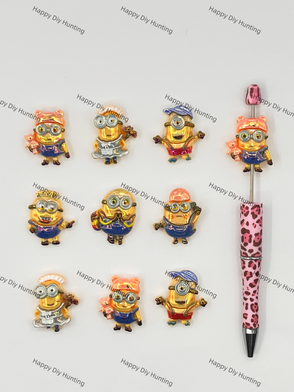 Yellow Man Acrylic Beads DIY Charms