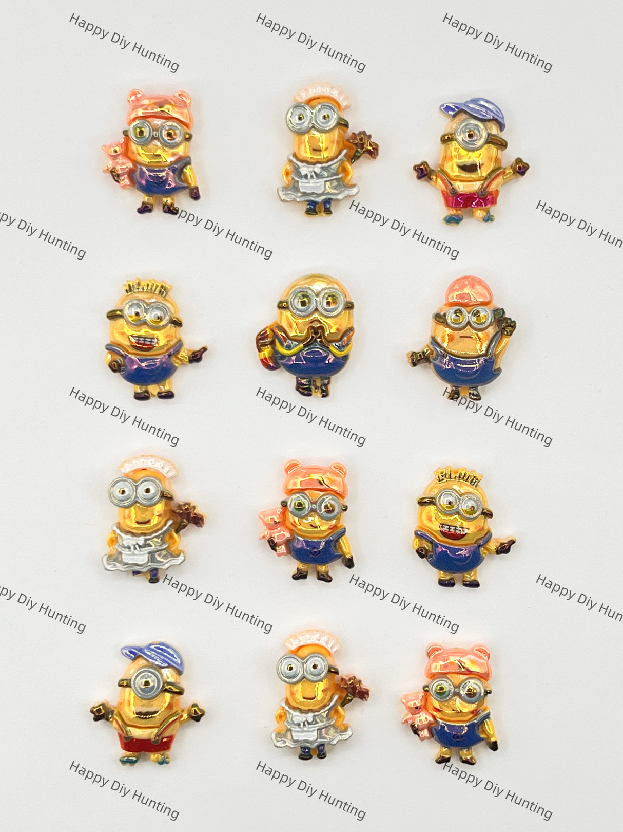 Yellow Man Acrylic Beads DIY Charms