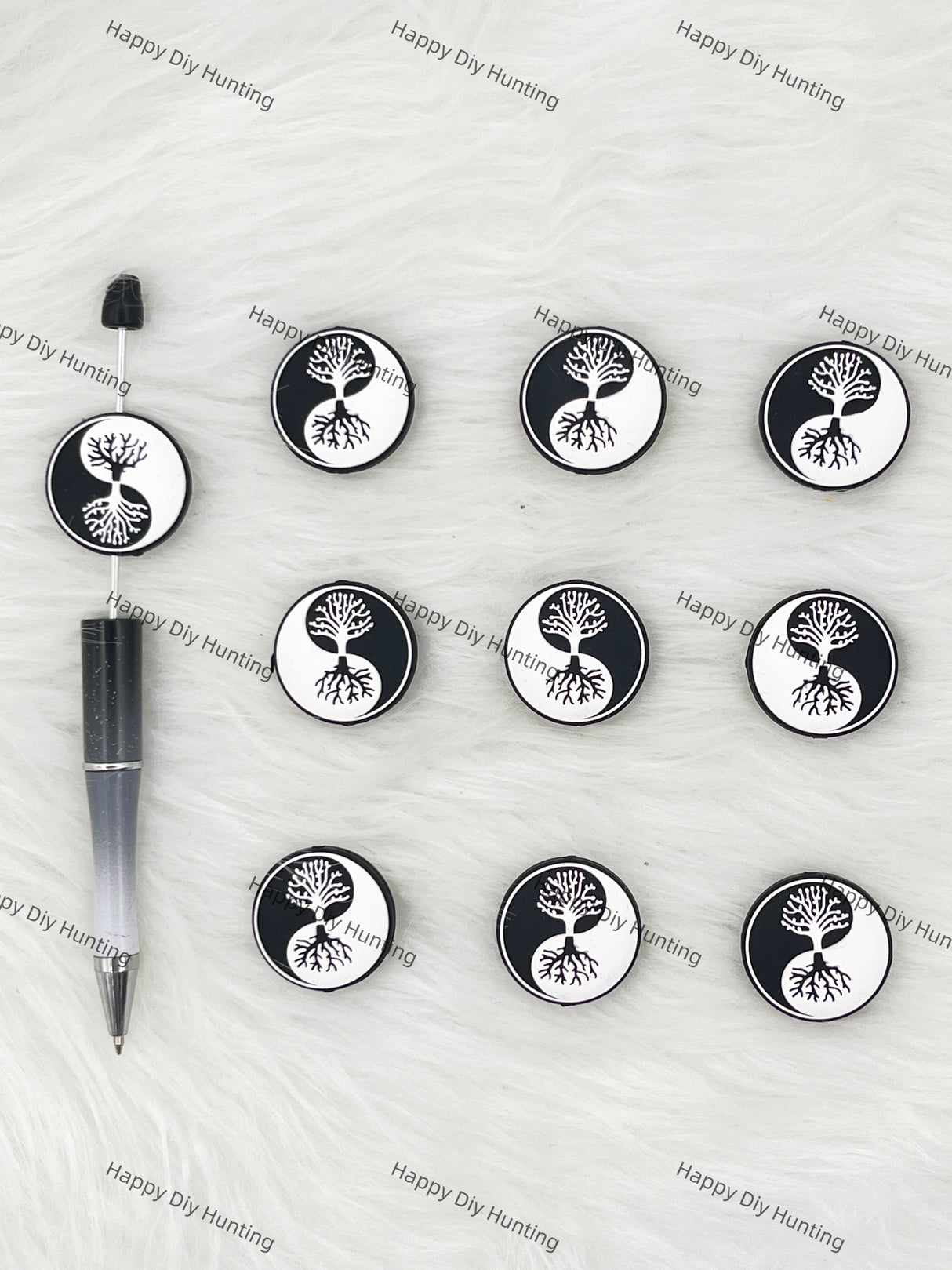 Yin And Yang Tree Silicone Focal Beads Wholesale, silicone focal beads for pens