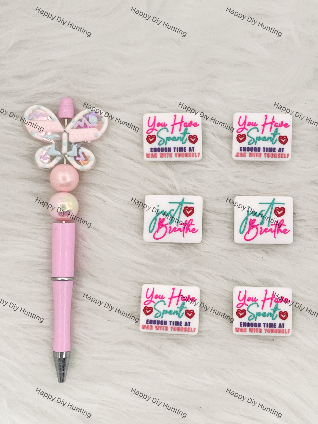 You Have Spent Enough Time At War With Yourself& Just Breathe Silicone Focal Beads Wholesale, silicone focal beads for pens