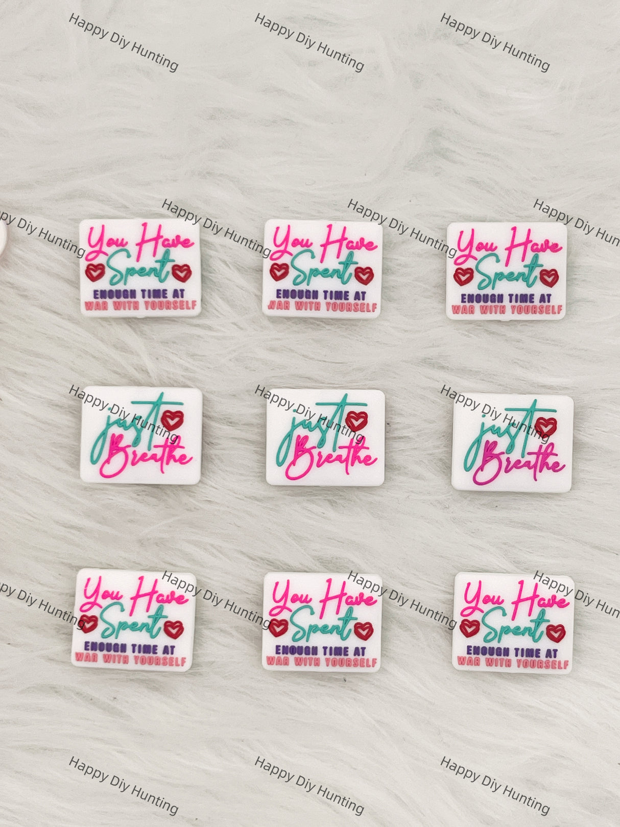 You Have Spent Enough Time At War With Yourself& Just Breathe Silicone Focal Beads Wholesale, silicone focal beads for pens