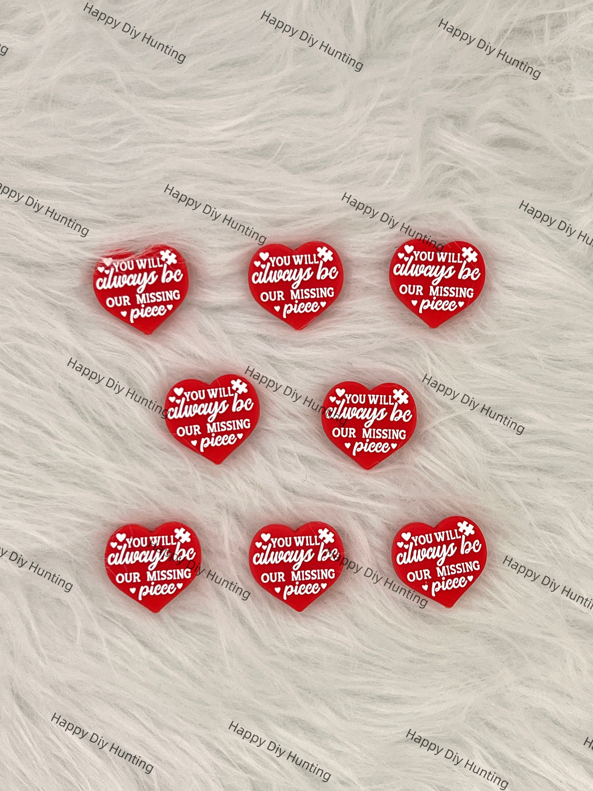 You Will Always Be Our Missing Piece,Saying Silicone Focal Beadsads