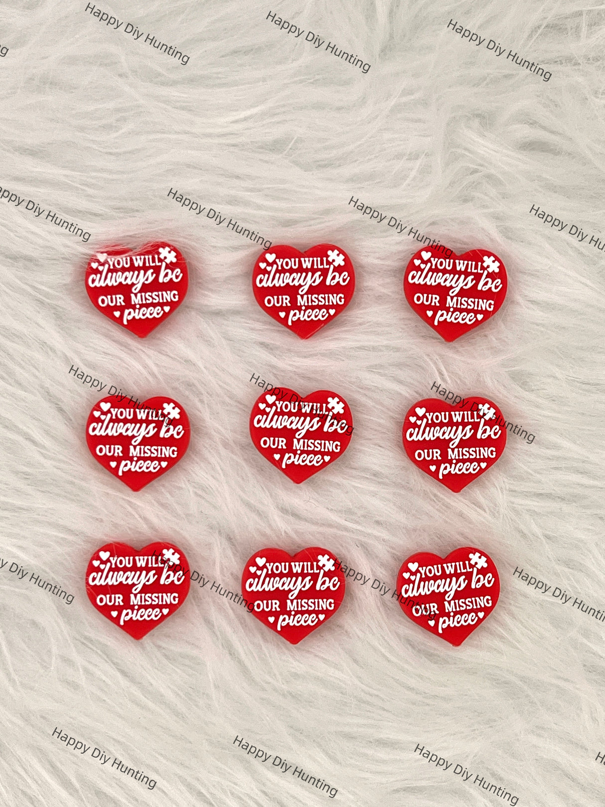 You Will Always Be Our Missing Piece,Saying Silicone Focal Beads