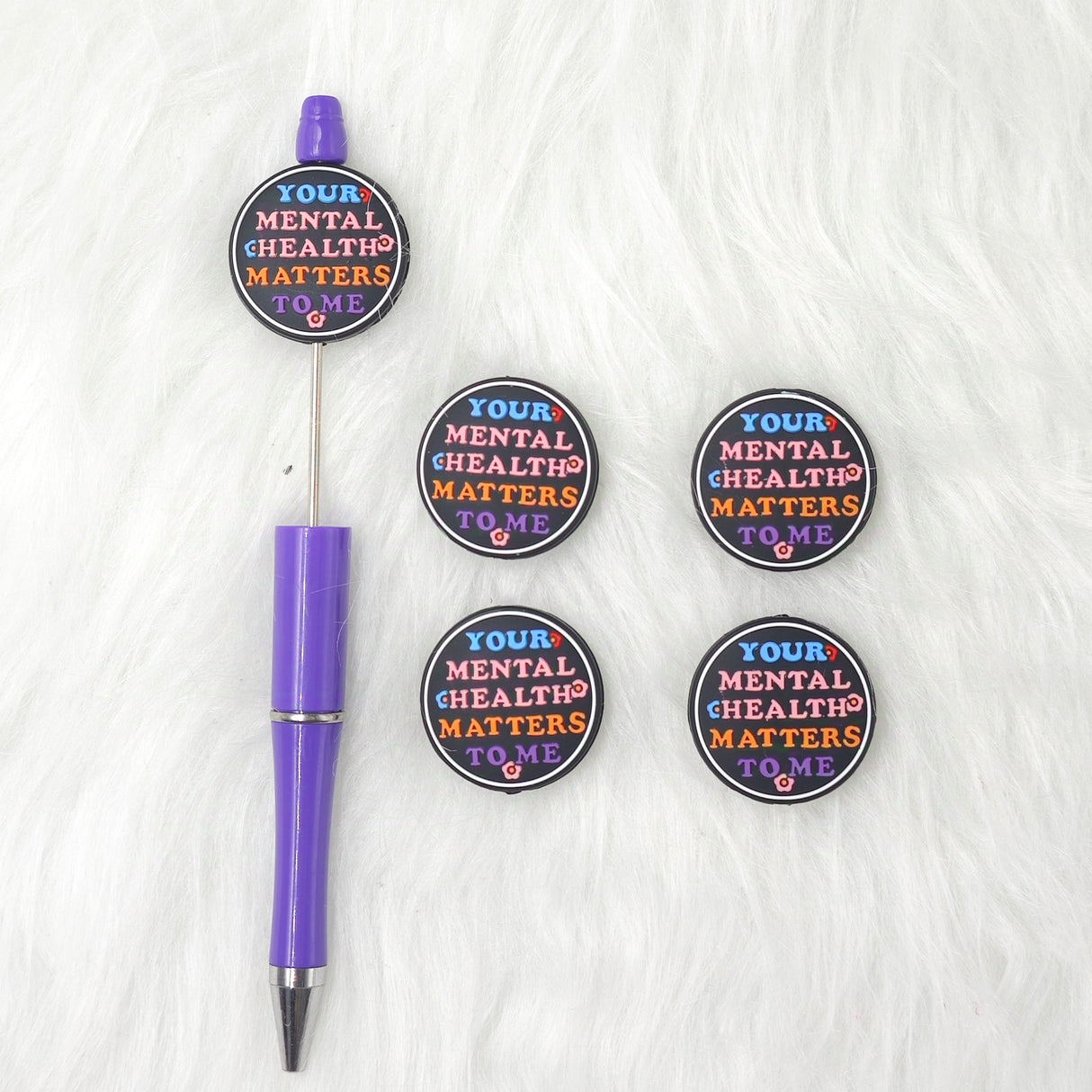 Your Mental Health Matters to Me Silicone Focal Beads Nurse Focal Beads Love Notes Focal Beads