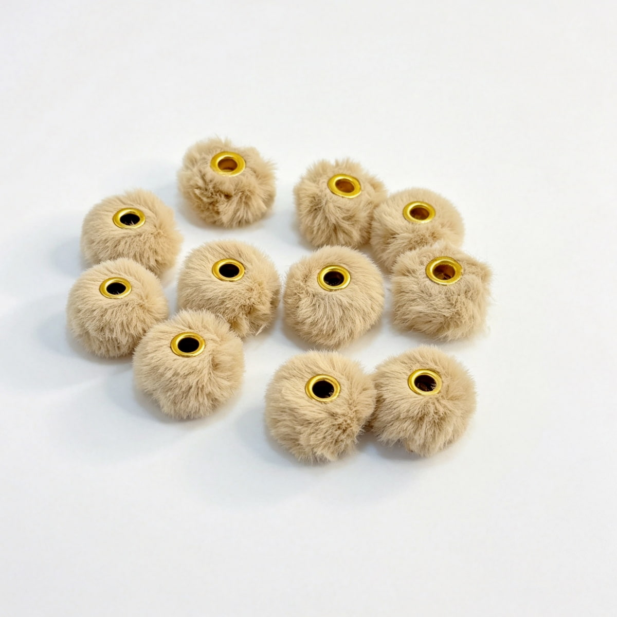 beige fuzzy spacer beads diy handmade stationery beadable pen craft supplies wholesale glitter