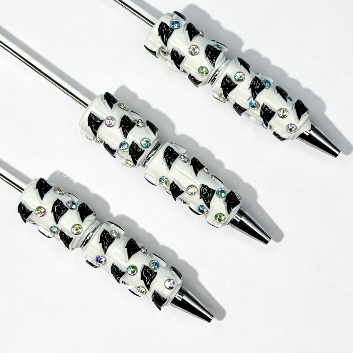 black panther CP football team sports beadable pens wholesale for DIY fan crafts and custom pens