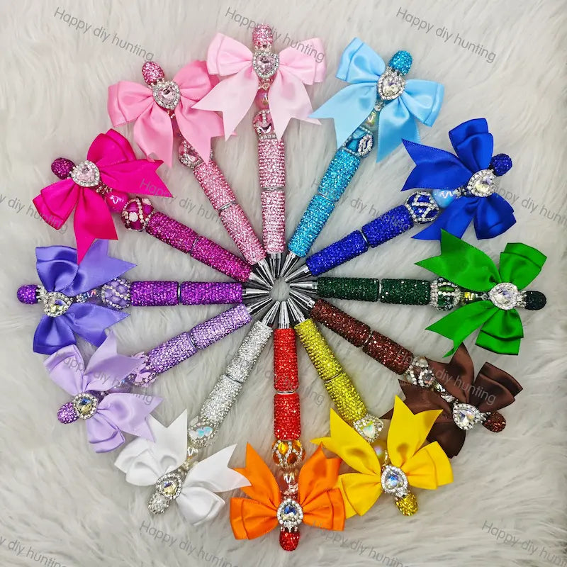 Heart shape fancy beads with bow