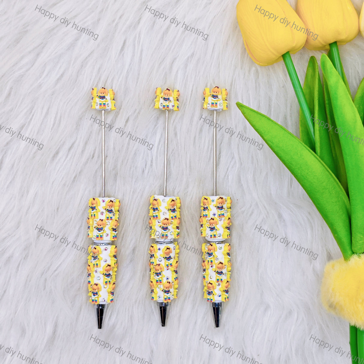 Cartoon Girl Beadable Pen