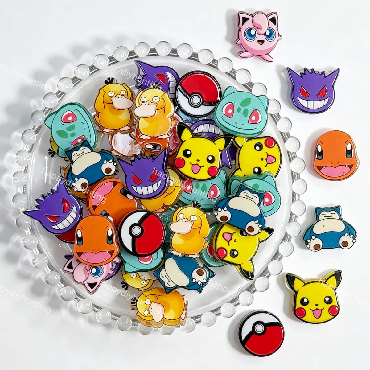 mixed cartoon monsters acrylic focal beads for DIY beadable pens and jewelry crafts