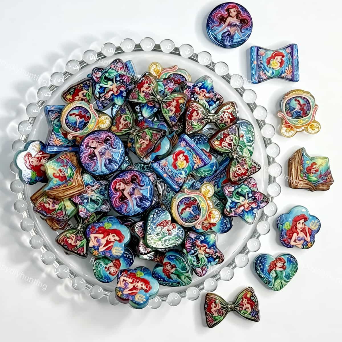 mixed cartoon ocean mermaid acrylic focal beads for DIY beadable pens and jewelry crafts