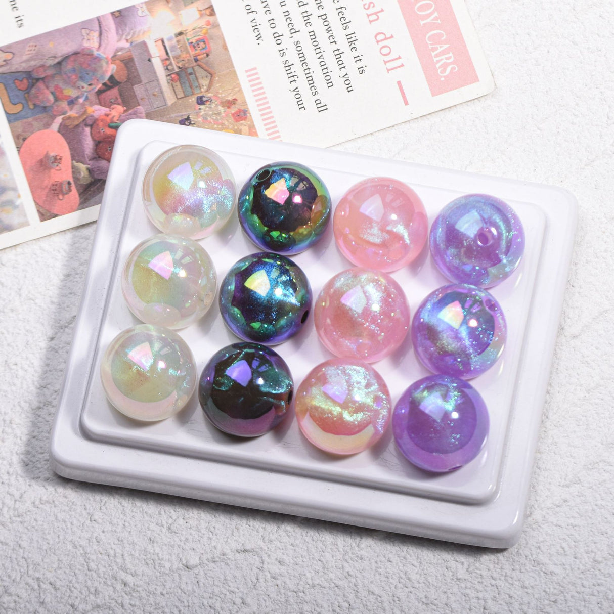 20mm Moonlight UV Glitter Acrylic Beads Acrylic Beads Wholesale