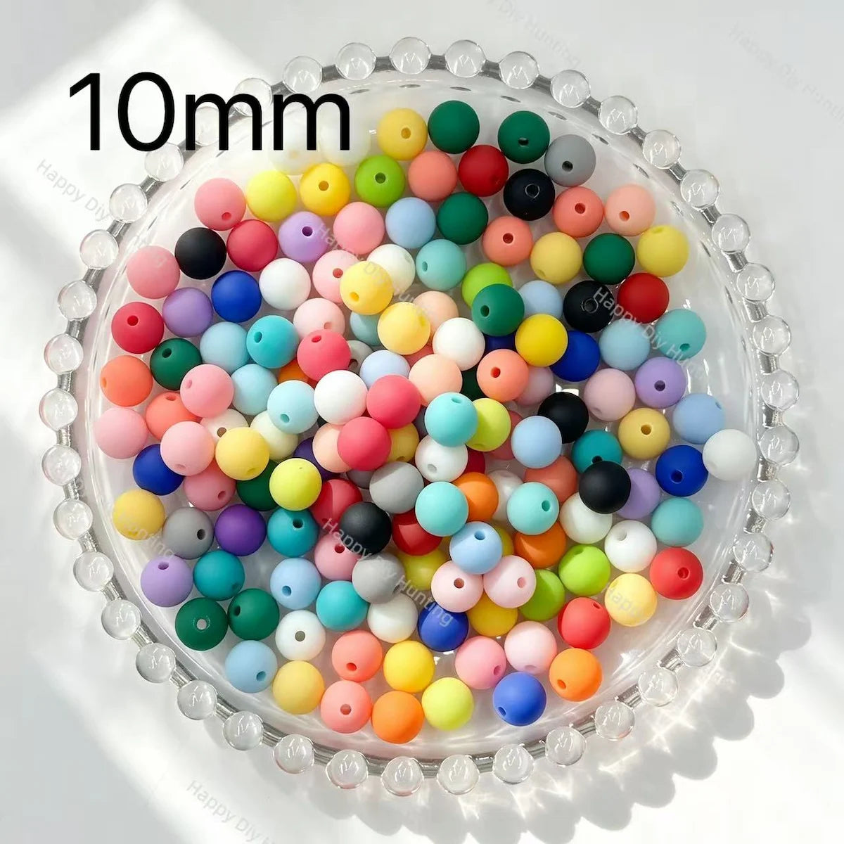 multi color solid round acrylic beads for keychain jewelry and diy handmade craft supplies