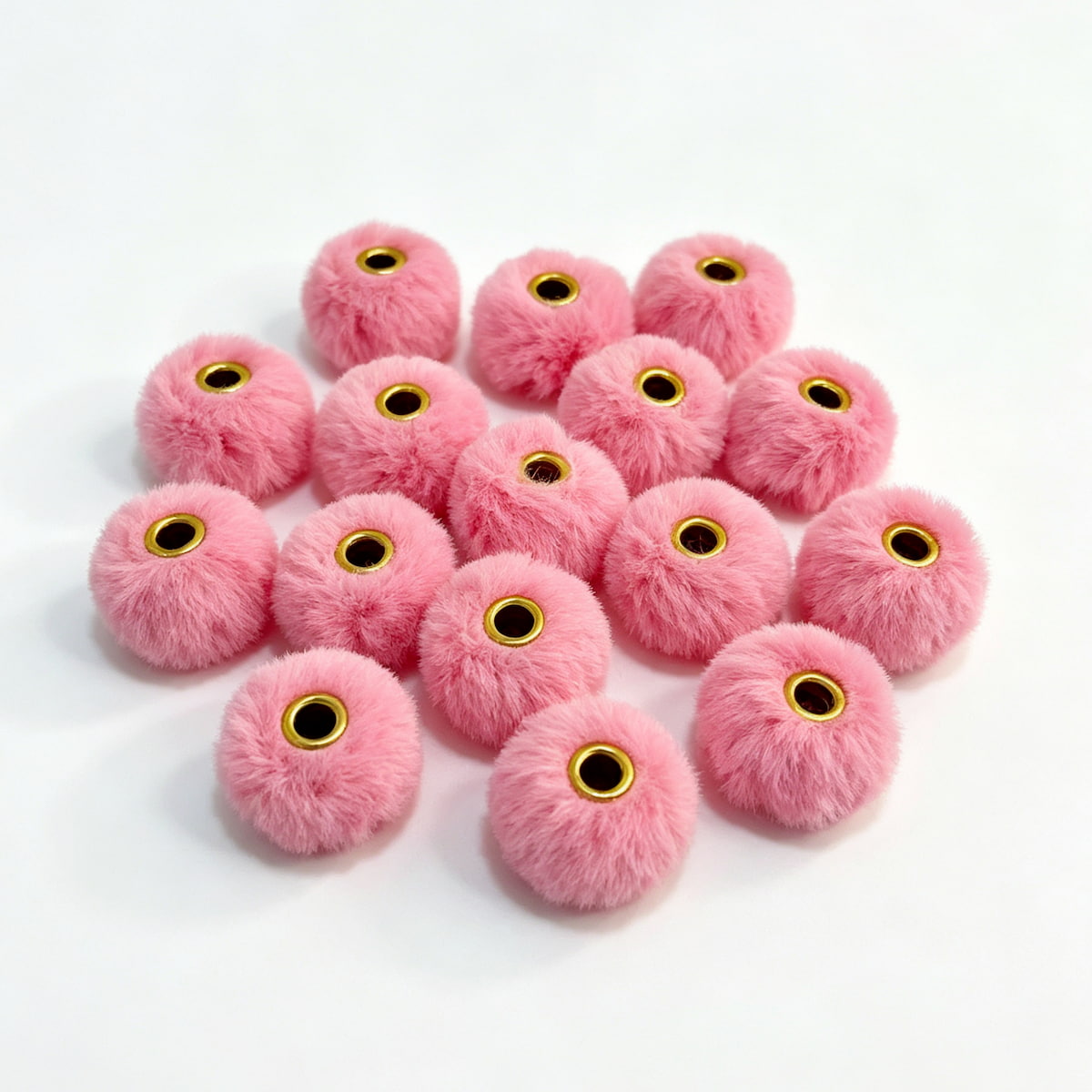 pink fuzzy spacer beads diy handmade stationery beadable pen craft supplies wholesale glitter