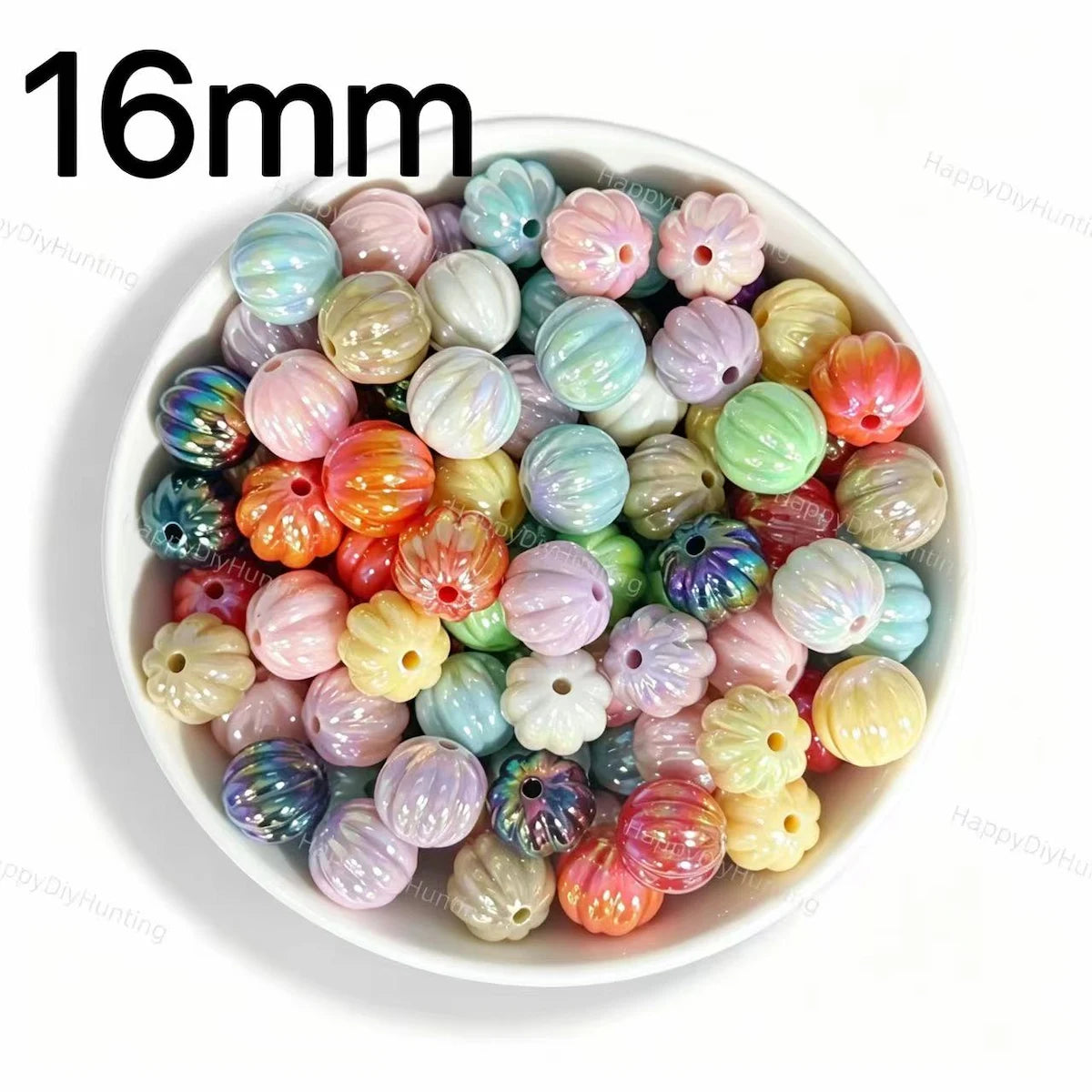 aurora pumpkin shaped acrylic focal beads for diy beadable pens handmade jewelry crafts