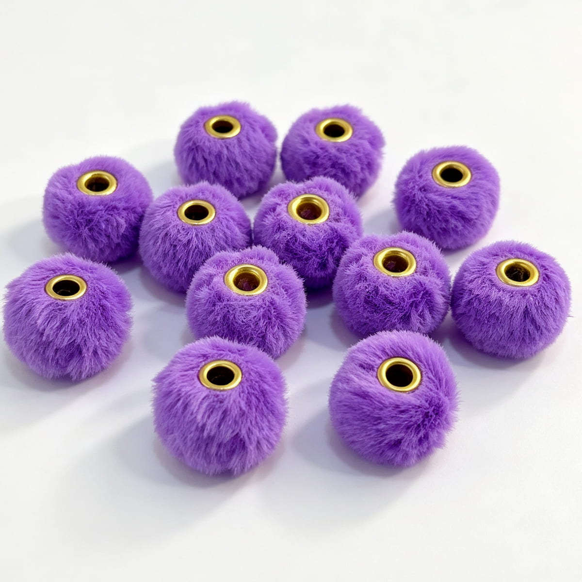 purple fuzzy spacer beads diy handmade stationery beadable pen craft supplies wholesale glitter