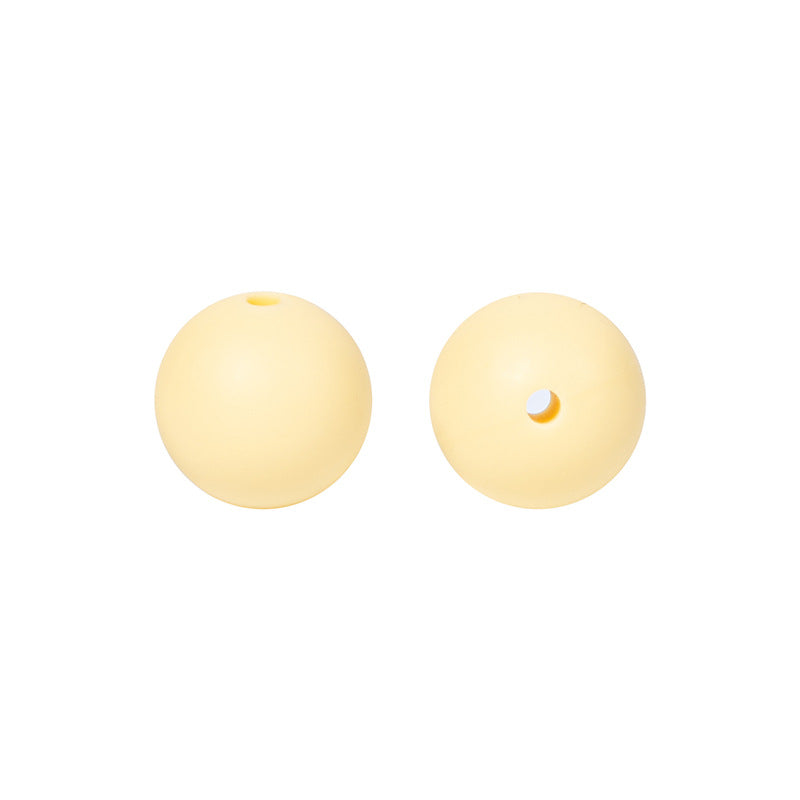 15mm Solid Color Round Silicone Beads 15mm