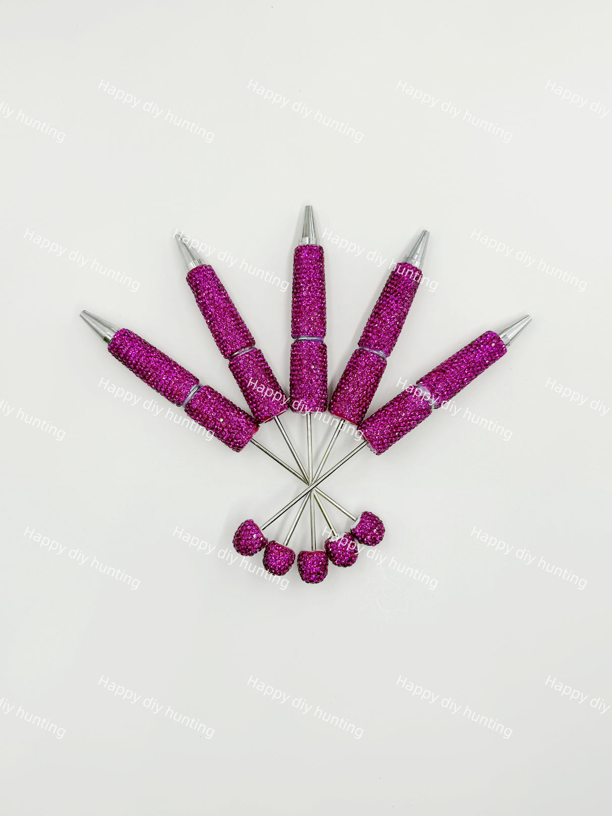 Rhinestone Beadable Pens Wholesale, Matches All Focal Beads & Pen Toppers