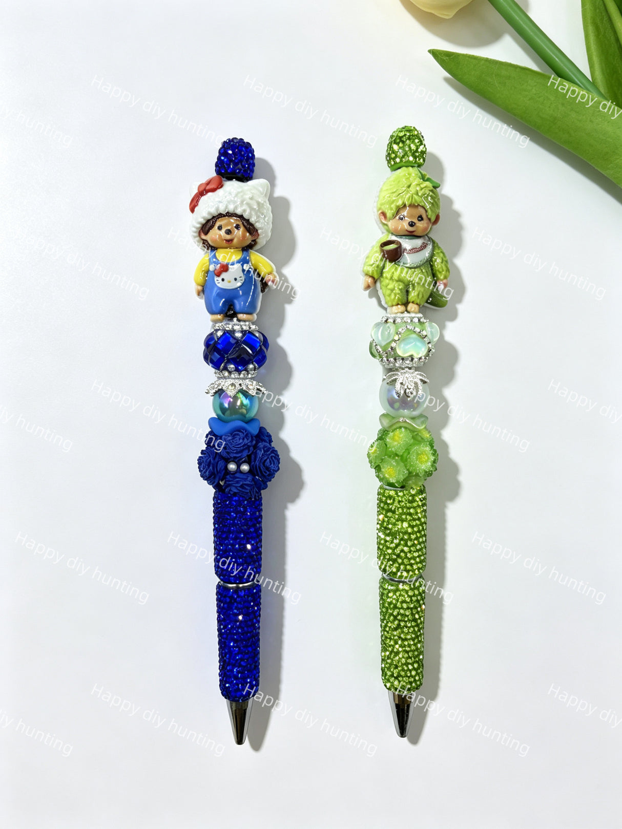 Textured Monchichi Acrylic Beads