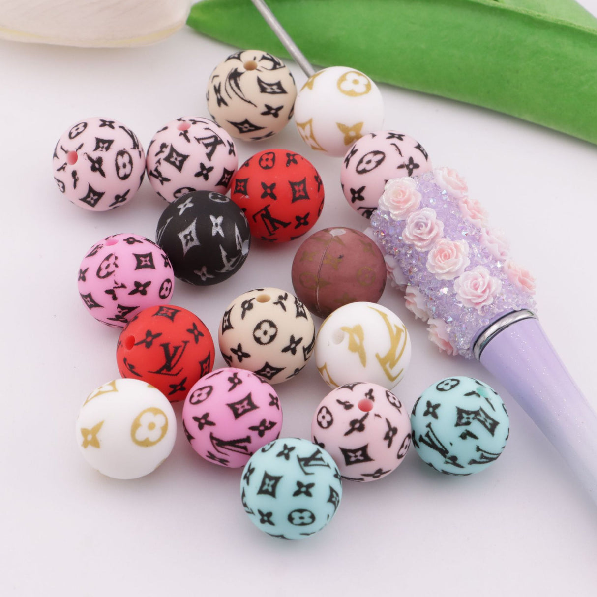 15mm L*V Silicon Round Beads