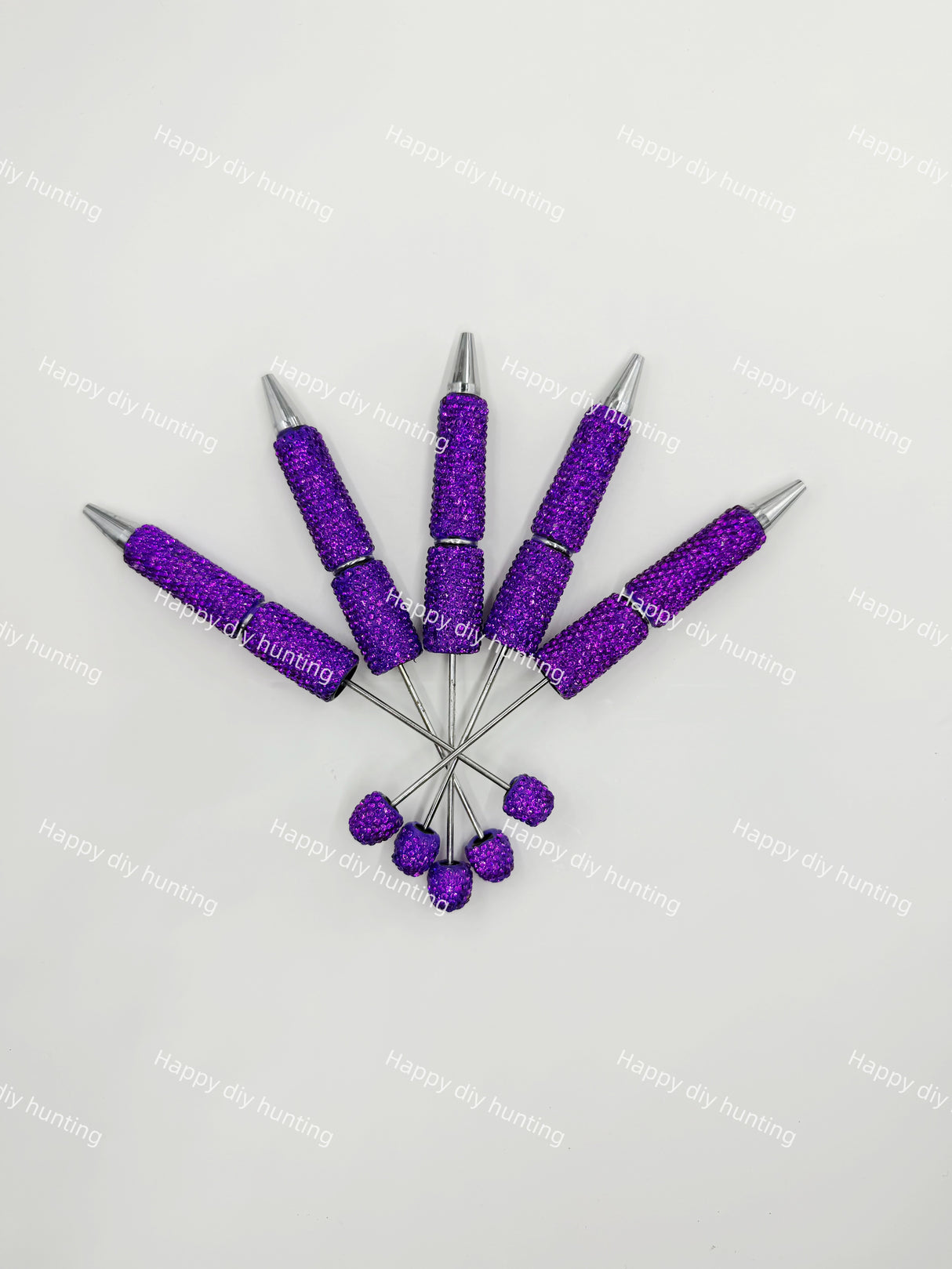 Rhinestone Beadable Pens Wholesale, Matches All Focal Beads & Pen Toppers