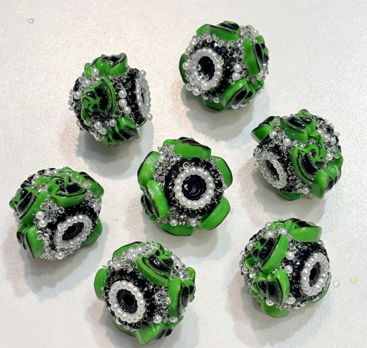 Green Monster Character Fancy Sugar Beads for DIY Beadable Pens
