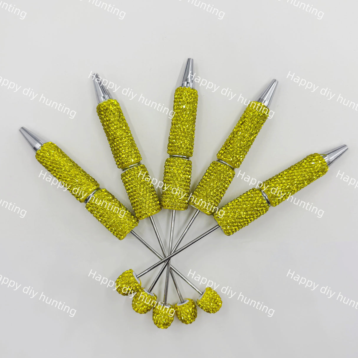 Rhinestone Beadable Pens Wholesale, Matches All Focal Beads & Pen Toppers