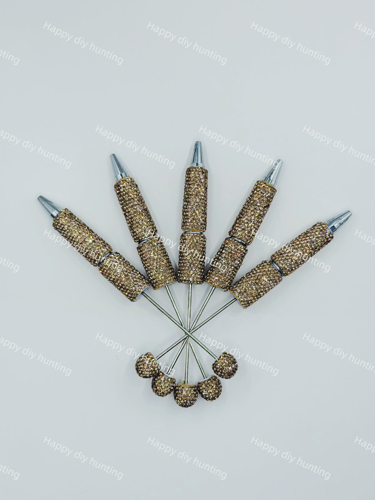 Rhinestone Beadable Pens Wholesale, Matches All Focal Beads & Pen Toppers