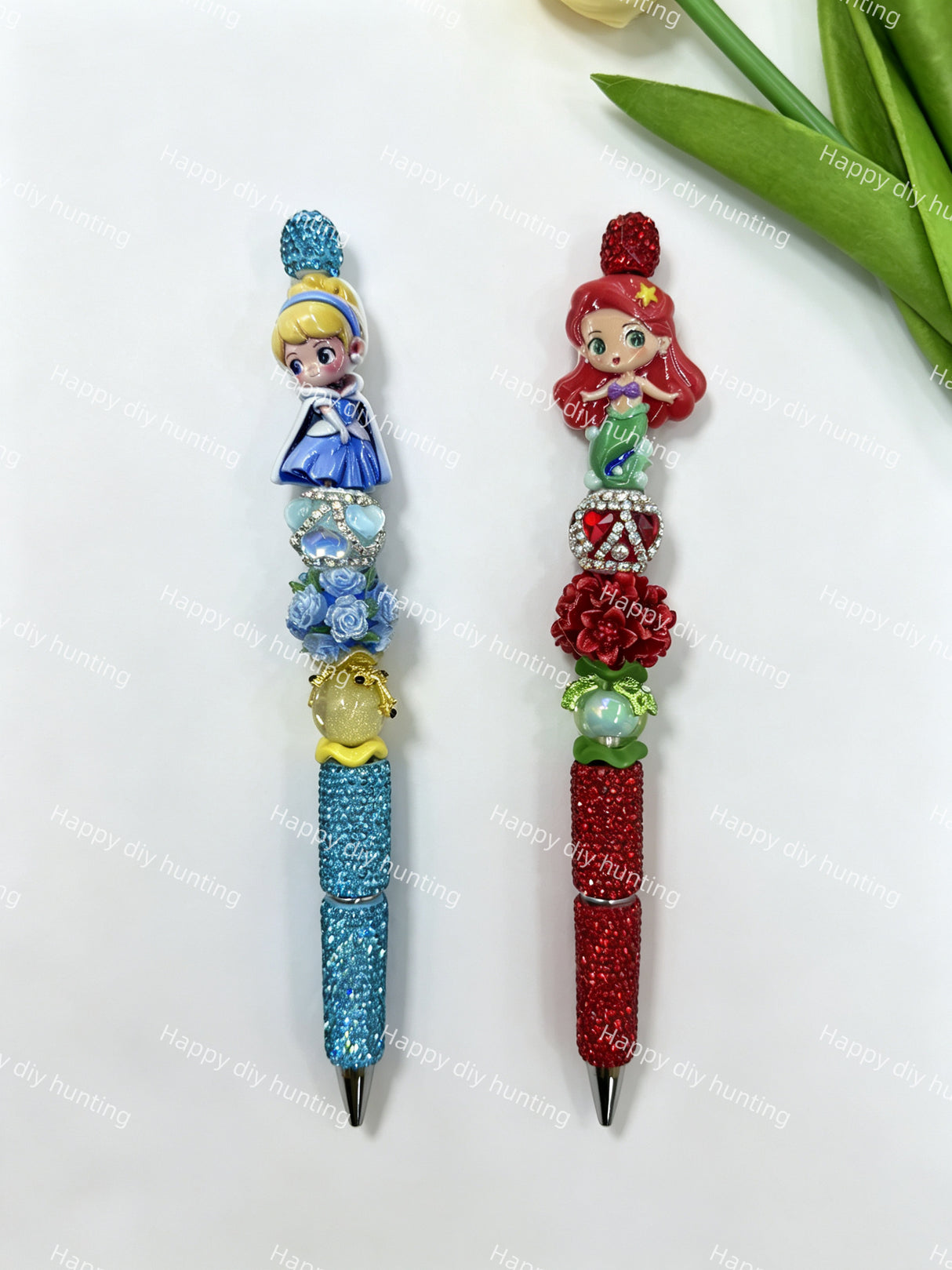 Textured Princess Acrylic Beads