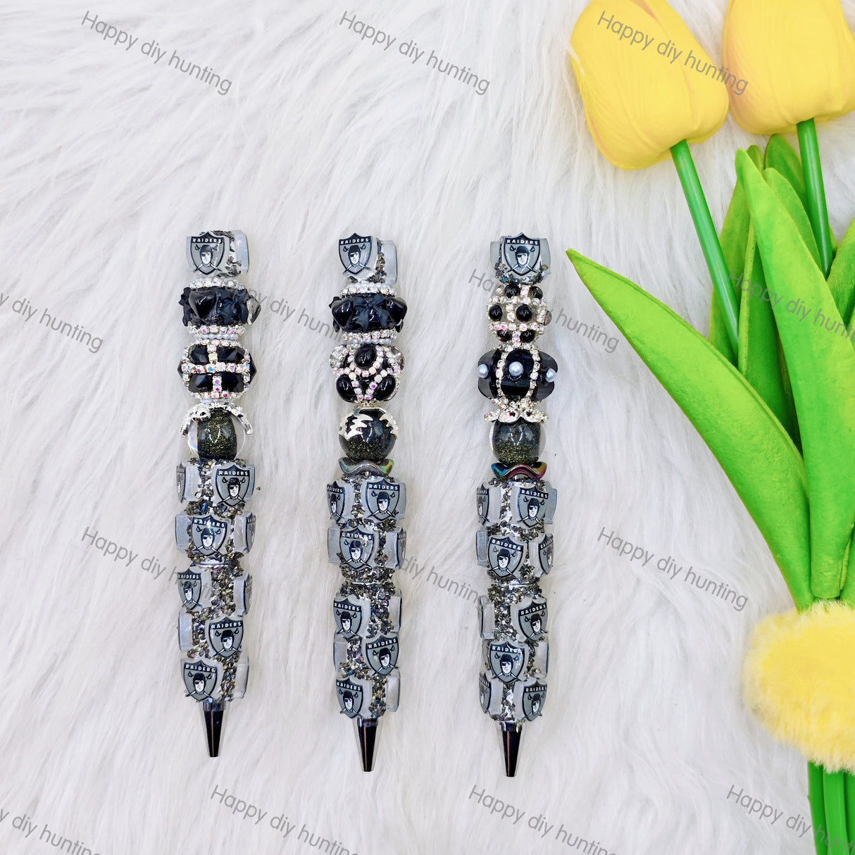 Las Vegas Raiders NFL Team Beadable Pen